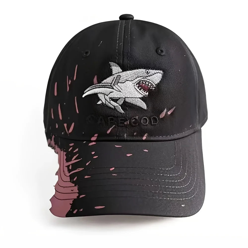 Shark bite denim caps