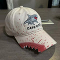 Shark bite denim caps