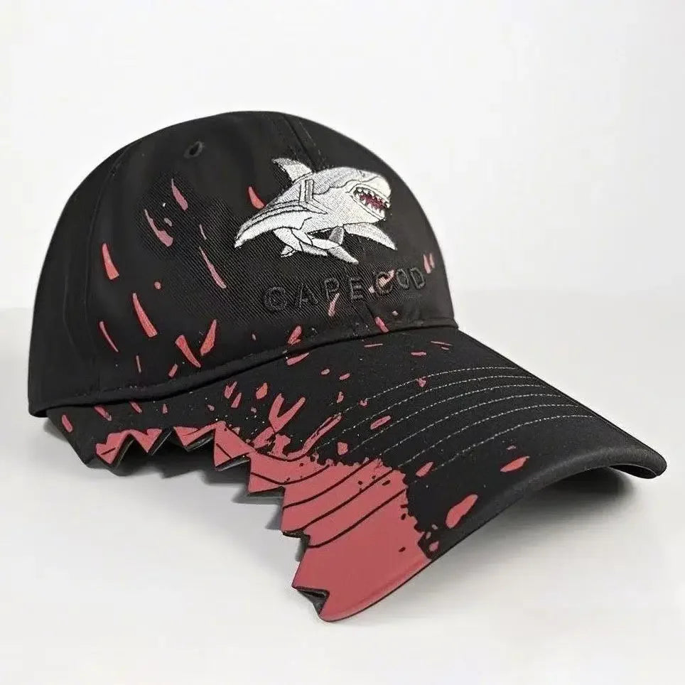 Shark bite denim caps