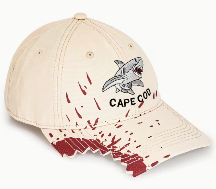 Cape Cod Shark bite denim caps