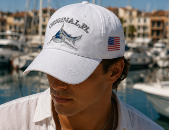 Florida denim shark caps